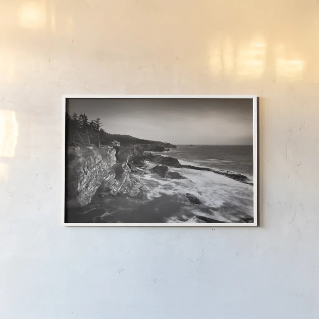 Shore Acres State Park by Alan Majchrowicz. shown as a paper print in a white frame. Available as a archival giclee rolled canvas, fine art paper, or poster print. SKU 43960i.