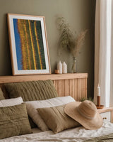 Single Saguaro by Alan Majchrowicz. shown as a paper print in a natural frame. Available as a archival giclee rolled canvas, fine art paper, or poster print. SKU 84038h.
