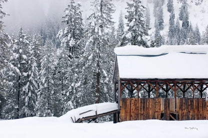 Snow Covered Barn by Alan Majchrowicz. SKU 16154i. Archival Giclee Fine art print for wall decor.