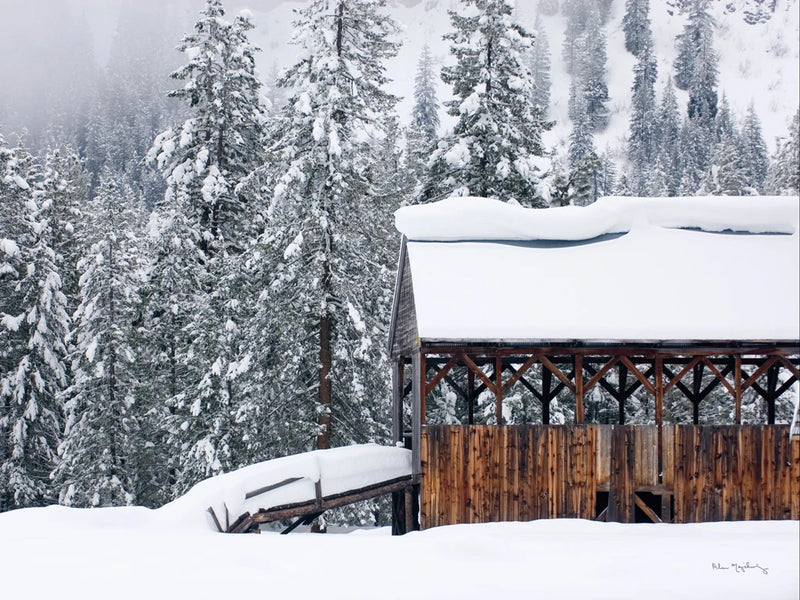 Snow Covered Barn Crop by Alan Majchrowicz