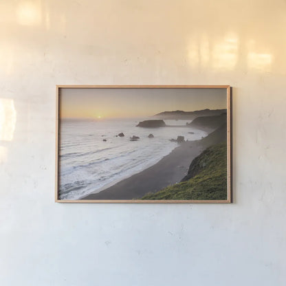 Sonoma Coast I by Alan Majchrowicz. shown as a paper print in a natural frame. Available as a archival giclee rolled canvas, fine art paper, or poster print. SKU 36198i.