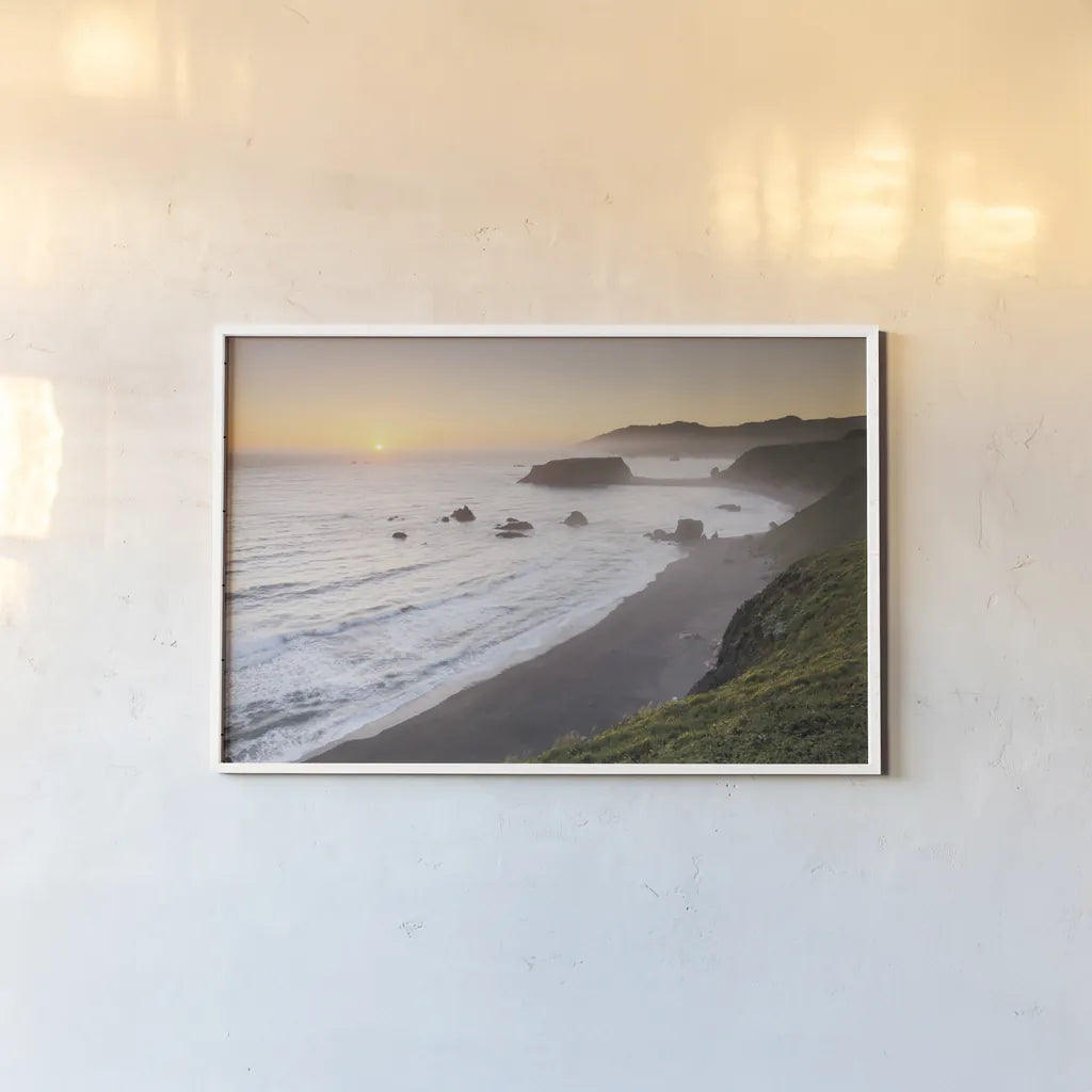 Sonoma Coast I by Alan Majchrowicz. shown as a paper print in a white frame. Available as a archival giclee rolled canvas, fine art paper, or poster print. SKU 36198i.