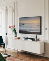 Sonoma Coast II by Alan Majchrowicz. shown as a framed stretched canvas in a living room above a console. Available as a archival giclee rolled canvas, fine art paper, or poster print. SKU 36199i.