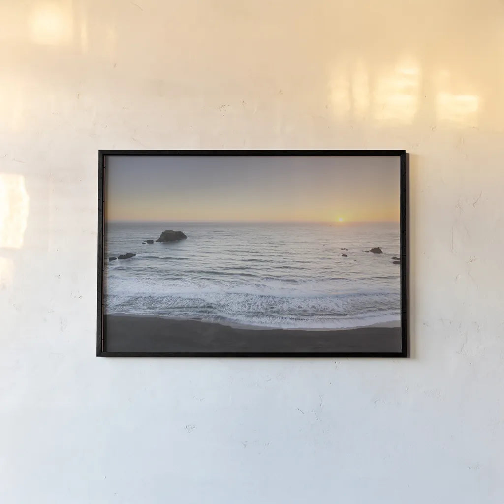 Sonoma Coast II by Alan Majchrowicz. shown as a paper print in a black flame. Available as a archival giclee rolled canvas, fine art paper, or poster print. SKU 36199i.
