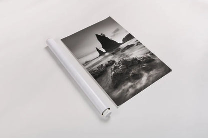 Split Rock Rialto Beach by Alan Majchrowicz. shown as a rolled paper print. Available as archival giclee rolled canvas, fine art paper, or poster print. SKU 64548h.