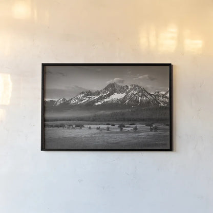 Stanley Basin by Alan Majchrowicz. shown as a paper print in a black flame. Available as a archival giclee rolled canvas, fine art paper, or poster print. SKU 64564i.