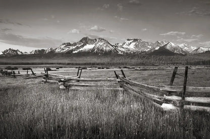 Stanley Basin Fence by Alan Majchrowicz. SKU 64562i. Archival Giclee Fine art print for wall decor.