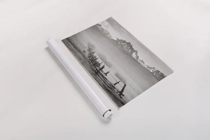 Stanley Basin Fence and Fog by Alan Majchrowicz. shown as a rolled paper print. Available as archival giclee rolled canvas, fine art paper, or poster print. SKU 64561i.