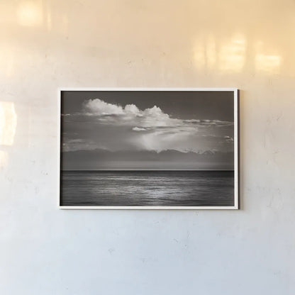 Straight of Juan de Fuca by Alan Majchrowicz. shown as a paper print in a white frame. Available as a archival giclee rolled canvas, fine art paper, or poster print. SKU 64565i.