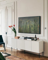 Superior National Forest I by Alan Majchrowicz. shown as a framed stretched canvas in a living room above a console. Available as a archival giclee rolled canvas, fine art paper, or poster print. SKU 52753i.