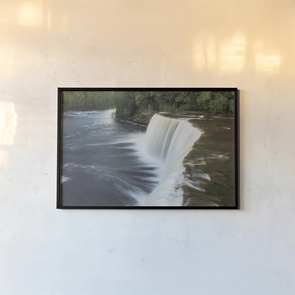 Tahquamenon Falls Michigan I by Alan Majchrowicz. shown as a paper print in a black flame. Available as a archival giclee rolled canvas, fine art paper, or poster print. SKU 50167i.