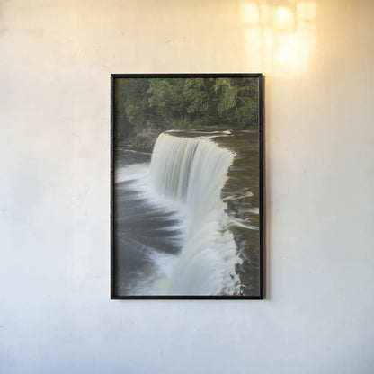 Tahquamenon Falls Michigan II by Alan Majchrowicz. shown as a paper print in a black flame. Available as a archival giclee rolled canvas, fine art paper, or poster print. SKU 50168h.
