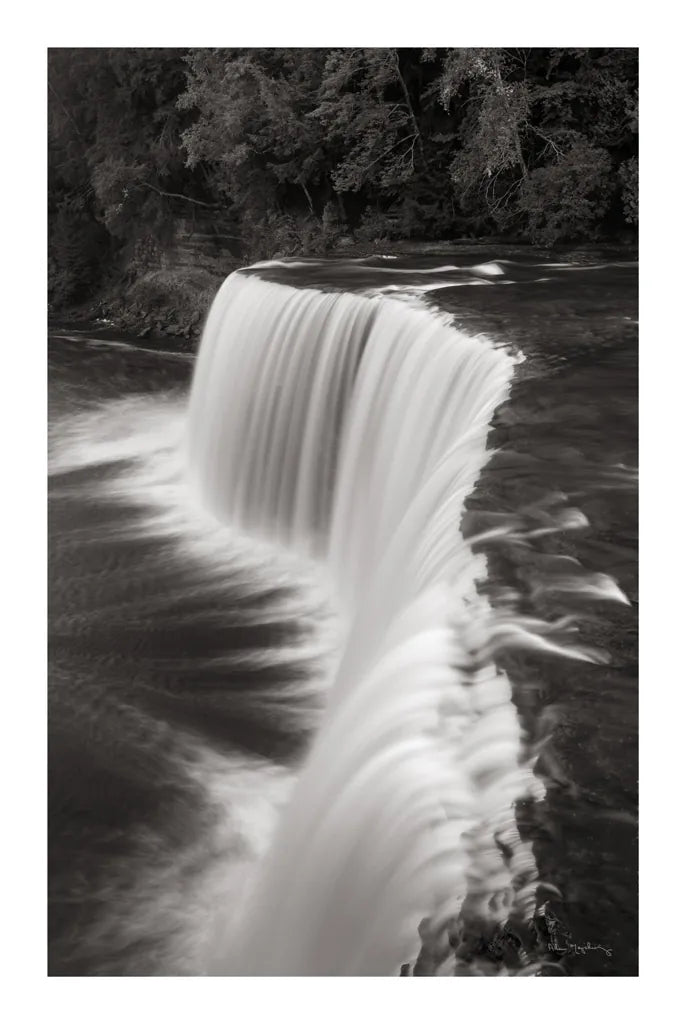 Tahquamenon Falls Michigan II BW by Alan Majchrowicz. SKU 50170h. Archival Giclee Fine art print for wall decor.