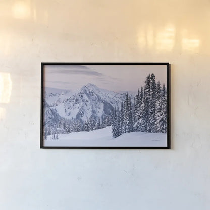 Tatoosh Range by Alan Majchrowicz. shown as a paper print in a black flame. Available as a archival giclee rolled canvas, fine art paper, or poster print. SKU 60626i.