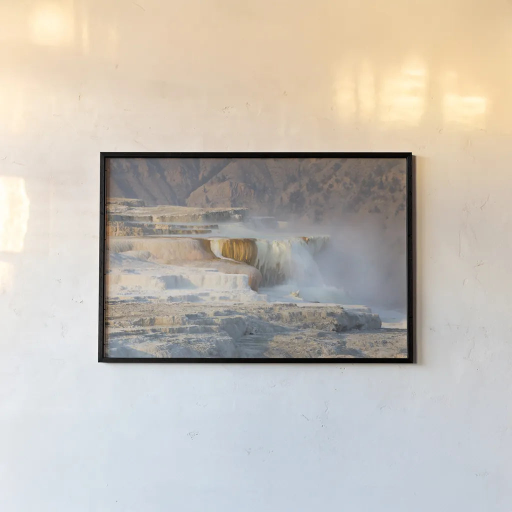 Terraces of Canary Spring by Alan Majchrowicz. shown as a paper print in a black flame. Available as a archival giclee rolled canvas, fine art paper, or poster print. SKU 80846i.