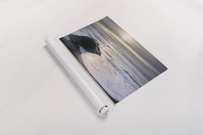 Tides and Waves Sunset V by Alan Majchrowicz. shown as a rolled paper print. Available as archival giclee rolled canvas, fine art paper, or poster print. SKU 7755i.