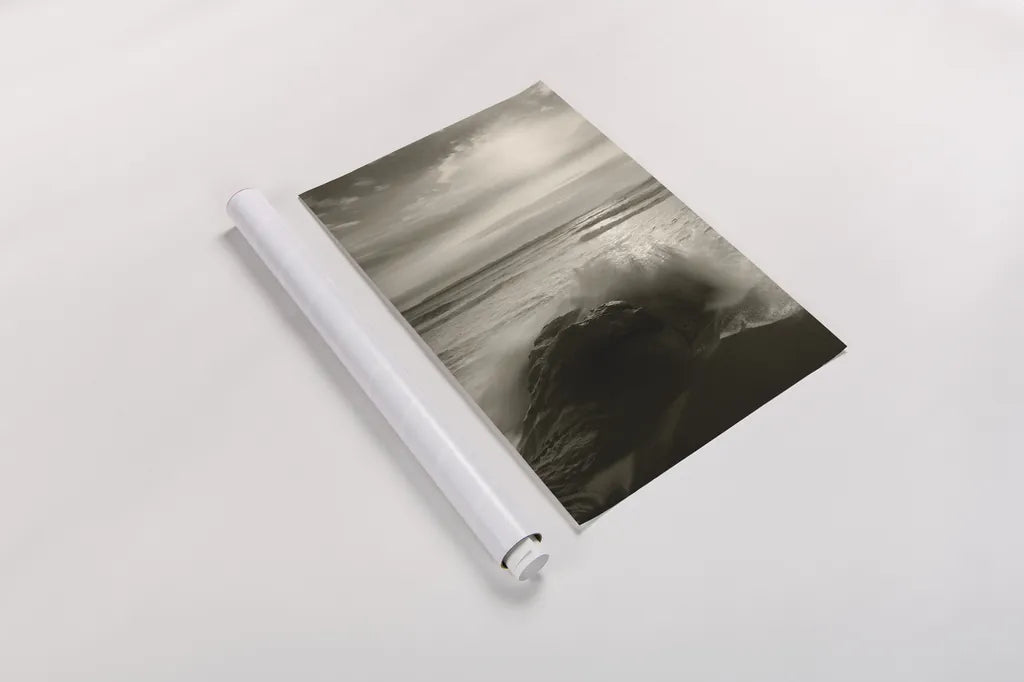 Tides and Waves Triptych I by Alan Majchrowicz. shown as a rolled paper print. Available as archival giclee rolled canvas, fine art paper, or poster print. SKU 82193h.