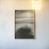 Tides and Waves Triptych I by Alan Majchrowicz. shown as a paper print in a natural frame. Available as a archival giclee rolled canvas, fine art paper, or poster print. SKU 82193h.