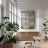 Tides and Waves Triptych II by Alan Majchrowicz. shown as a print in a natural wood frame in a dining room. Available as a archival giclee rolled canvas, fine art paper, or poster print. SKU 82194h.