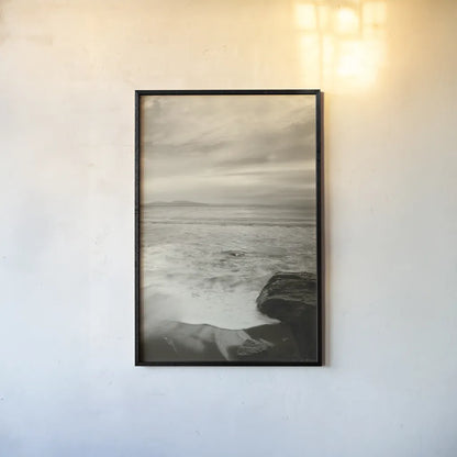 Tides and Waves Triptych III by Alan Majchrowicz. shown as a paper print in a black flame. Available as a archival giclee rolled canvas, fine art paper, or poster print. SKU 82195h.