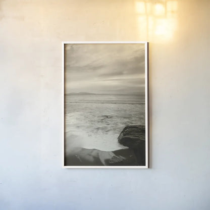 Tides and Waves Triptych III by Alan Majchrowicz. shown as a paper print in a white frame. Available as a archival giclee rolled canvas, fine art paper, or poster print. SKU 82195h.