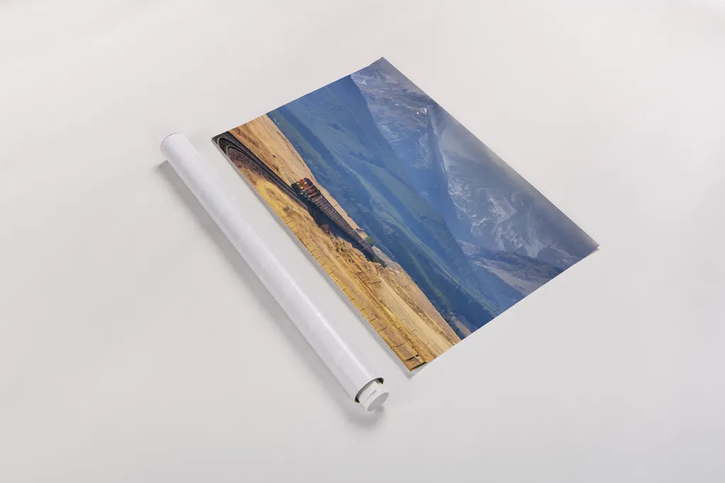 Train II by Alan Majchrowicz. shown as a rolled paper print. Available as archival giclee rolled canvas, fine art paper, or poster print. SKU 84042i.