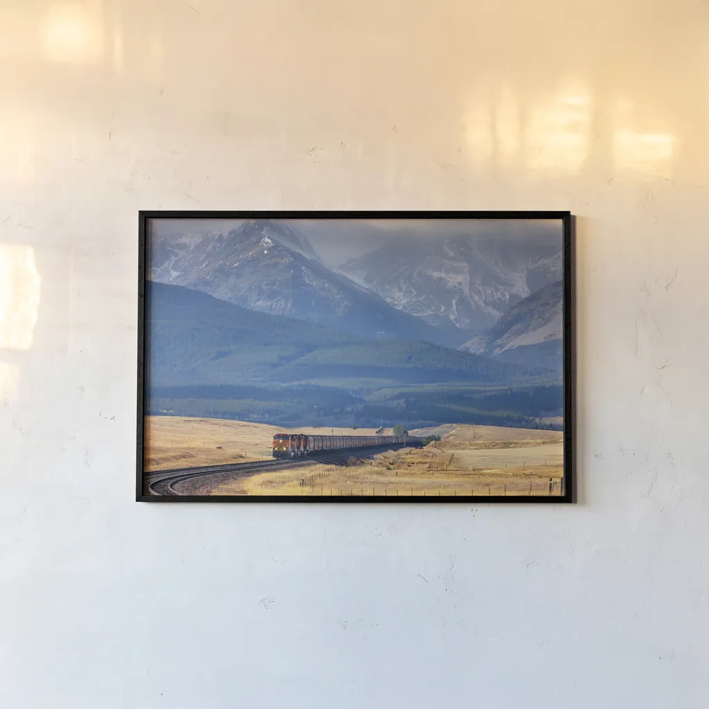 Train II by Alan Majchrowicz. shown as a paper print in a black flame. Available as a archival giclee rolled canvas, fine art paper, or poster print. SKU 84042i.