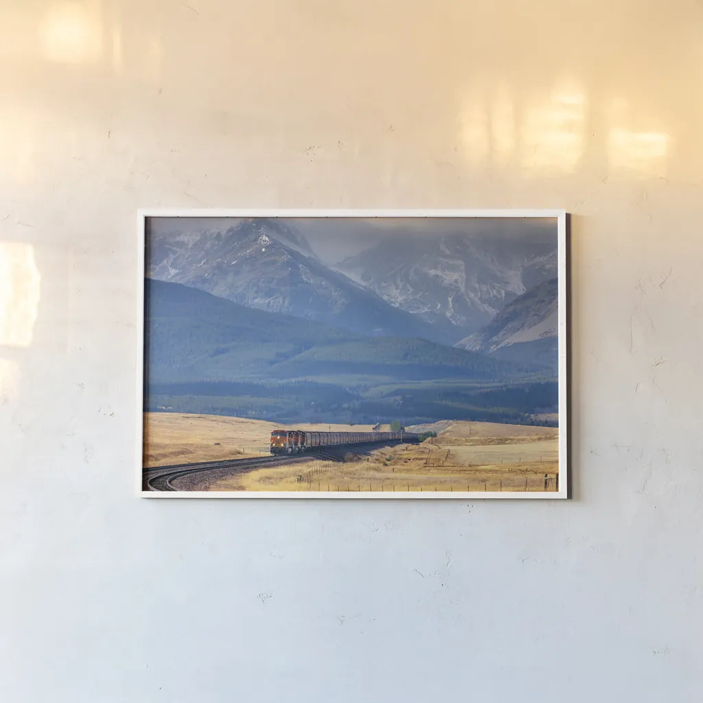 Train II by Alan Majchrowicz. shown as a paper print in a white frame. Available as a archival giclee rolled canvas, fine art paper, or poster print. SKU 84042i.