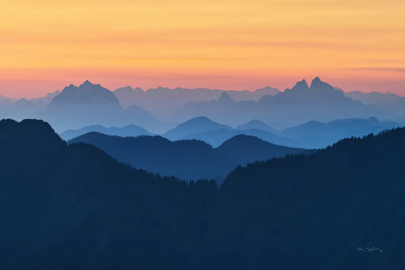 Twilight over North Cascades by Alan Majchrowicz. SKU 86351i. Archival Giclee Fine art print for wall decor.