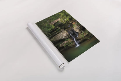 Upper Falls Old Mans Cave by Alan Majchrowicz. shown as a rolled paper print. Available as archival giclee rolled canvas, fine art paper, or poster print. SKU 50171h.