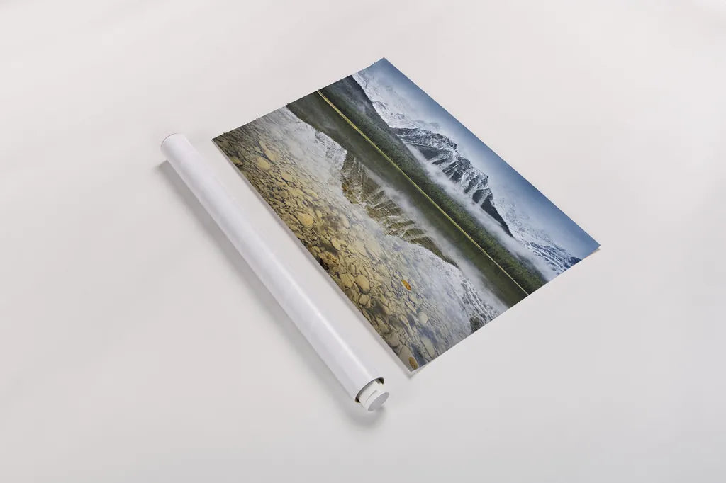 Waterfowl Lake I by Alan Majchrowicz. shown as a rolled paper print. Available as archival giclee rolled canvas, fine art paper, or poster print. SKU 28087i.