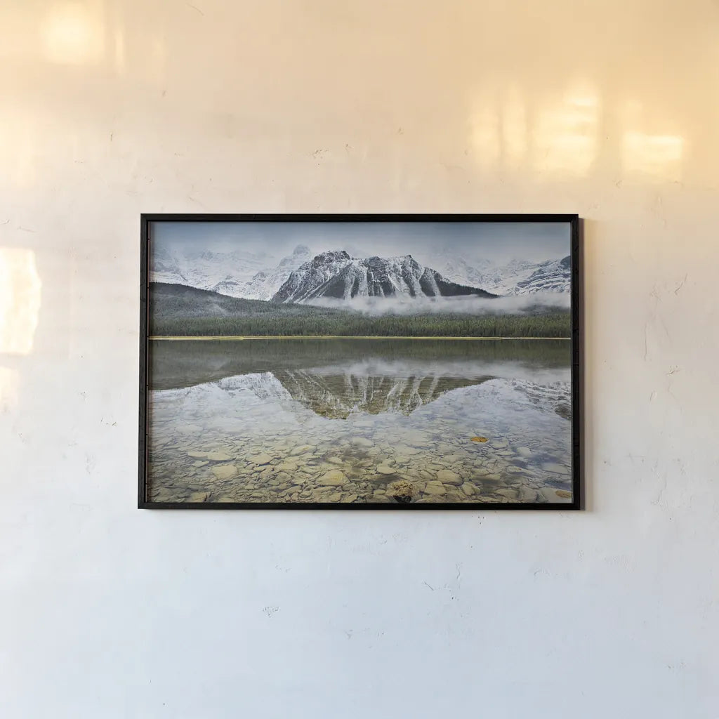 Waterfowl Lake I by Alan Majchrowicz. shown as a paper print in a black flame. Available as a archival giclee rolled canvas, fine art paper, or poster print. SKU 28087i.