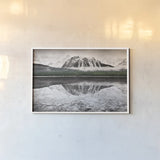 Waterfowl Lake I BW with Color by Alan Majchrowicz. shown as a paper print in a white frame. Available as a archival giclee rolled canvas, fine art paper, or poster print. SKU 28183i.