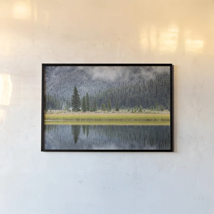 Waterfowl Lake II by Alan Majchrowicz. shown as a paper print in a black flame. Available as a archival giclee rolled canvas, fine art paper, or poster print. SKU 28088i.