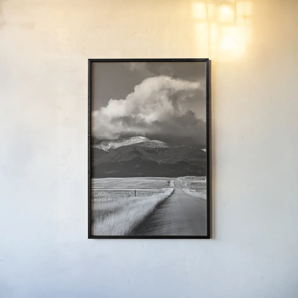 Western Roads by Alan Majchrowicz. shown as a paper print in a black flame. Available as a archival giclee rolled canvas, fine art paper, or poster print. SKU 43071h.