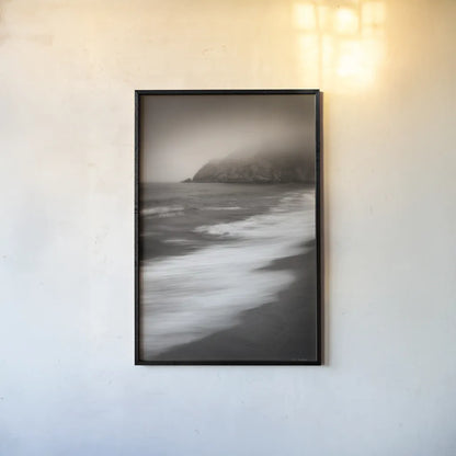 Whale Cove Beach by Alan Majchrowicz. shown as a paper print in a black flame. Available as a archival giclee rolled canvas, fine art paper, or poster print. SKU 44176h.