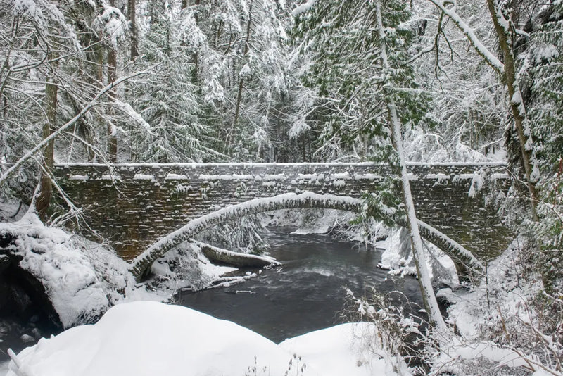 Whatcom Creek Bridge by Alan Majchrowicz. SKU 60628i. Archival Giclee Fine art print for wall decor.