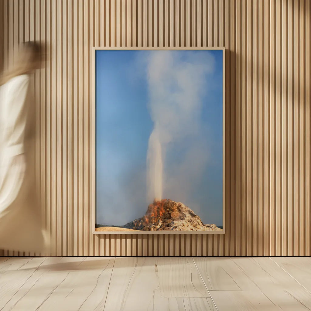 White Dome Geyser by Alan Majchrowicz. shown as over sized large wall art. Available as an archival giclee rolled canvas, fine art paper, or poster print. SKU 80844h.