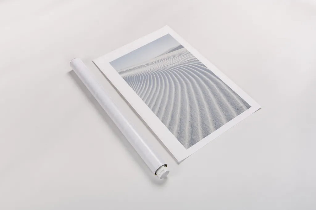 White Sands I by Alan Majchrowicz. shown as a rolled paper print. Available as archival giclee rolled canvas, fine art paper, or poster print. SKU 33903h.