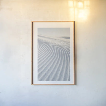 White Sands I by Alan Majchrowicz. shown as a paper print in a natural frame. Available as a archival giclee rolled canvas, fine art paper, or poster print. SKU 33903h.
