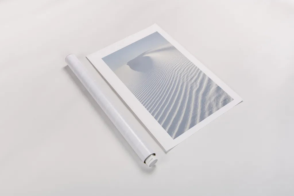 White Sands II by Alan Majchrowicz. shown as a rolled paper print. Available as archival giclee rolled canvas, fine art paper, or poster print. SKU 33904h.