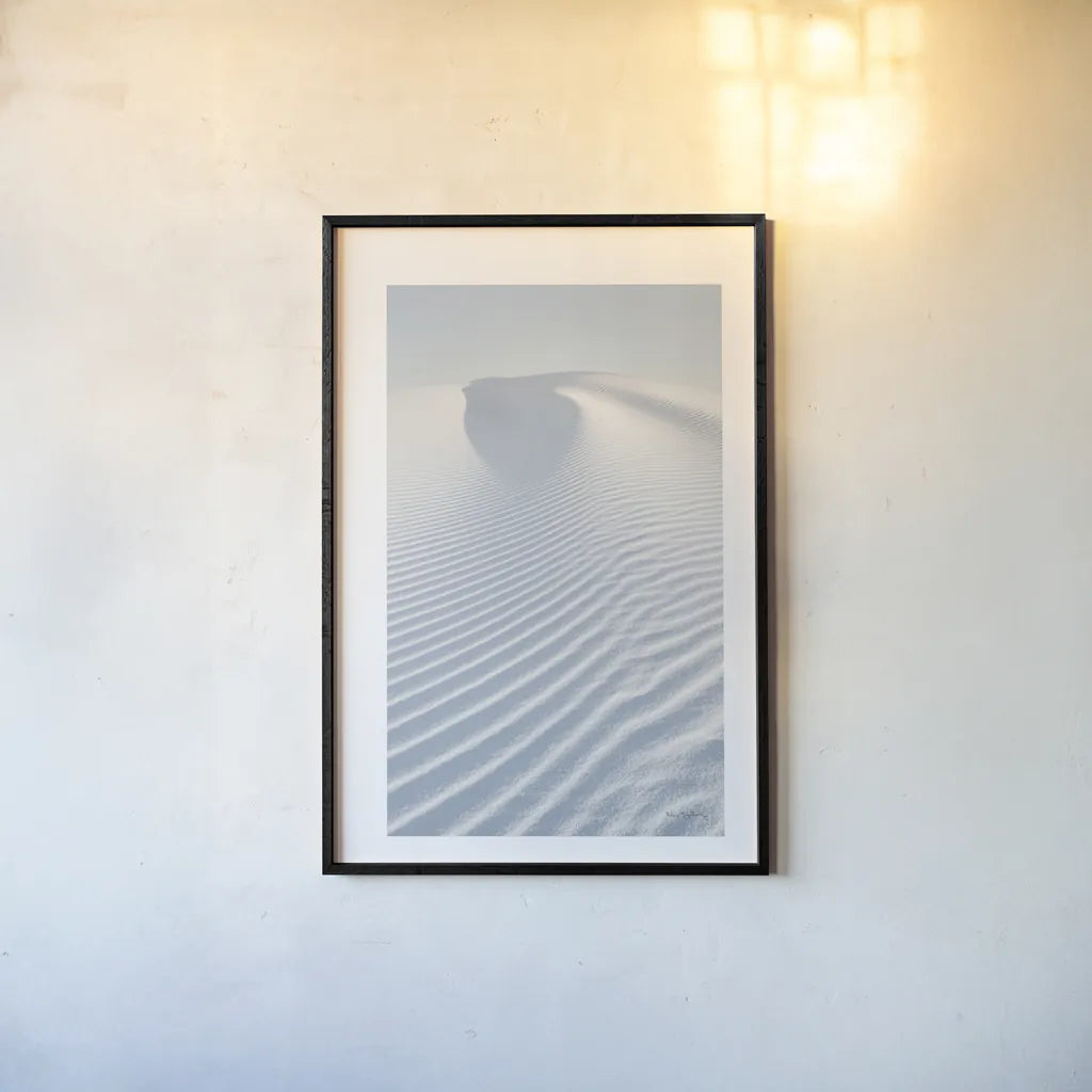 White Sands II by Alan Majchrowicz. shown as a paper print in a black flame. Available as a archival giclee rolled canvas, fine art paper, or poster print. SKU 33904h.