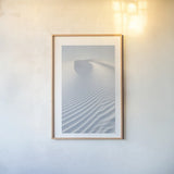 White Sands II by Alan Majchrowicz. shown as a paper print in a natural frame. Available as a archival giclee rolled canvas, fine art paper, or poster print. SKU 33904h.