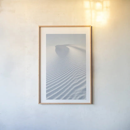 White Sands II by Alan Majchrowicz. shown as a paper print in a natural frame. Available as a archival giclee rolled canvas, fine art paper, or poster print. SKU 33904h.
