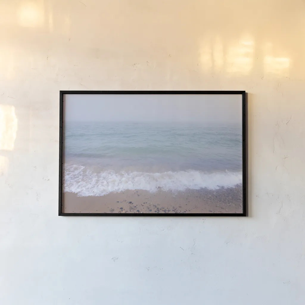 Whitefish Point Beach by Alan Majchrowicz. shown as a paper print in a black flame. Available as a archival giclee rolled canvas, fine art paper, or poster print. SKU 61443i.
