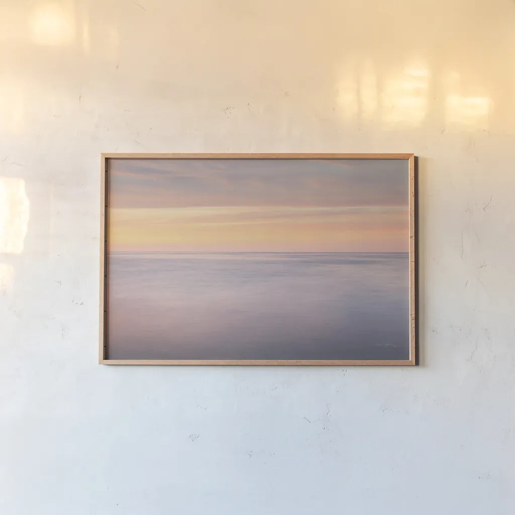 Whitefish Point Sky by Alan Majchrowicz. shown as a paper print in a natural frame. Available as a archival giclee rolled canvas, fine art paper, or poster print. SKU 61444i.