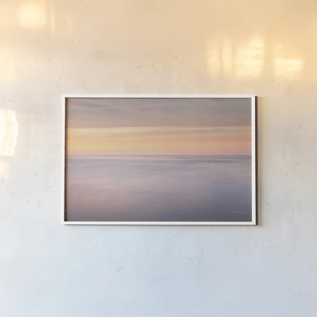 Whitefish Point Sky by Alan Majchrowicz. shown as a paper print in a white frame. Available as a archival giclee rolled canvas, fine art paper, or poster print. SKU 61444i.