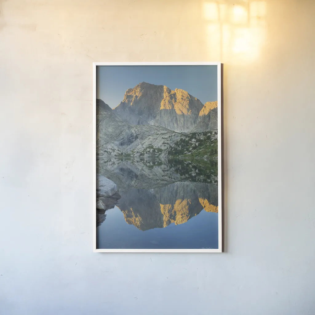 Wind River Range by Alan Majchrowicz. shown as a paper print in a white frame. Available as a archival giclee rolled canvas, fine art paper, or poster print. SKU 28085h.