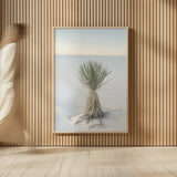 Yucca in White Sands National Monument by Alan Majchrowicz. shown as over sized large wall art. Available as an archival giclee rolled canvas, fine art paper, or poster print. SKU 61460h.