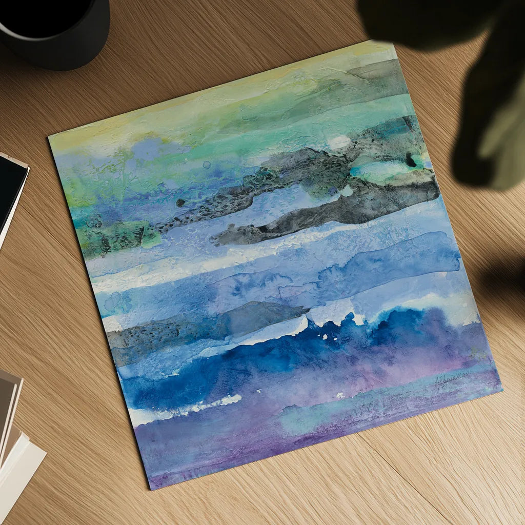 Abstract Layers I by Albena Hristova. Shown as a detailed flat fine art print, highlighting archival giclee quality. Available as an archival giclee rolled canvas, fine art paper, or poster print. SKU 54822a.